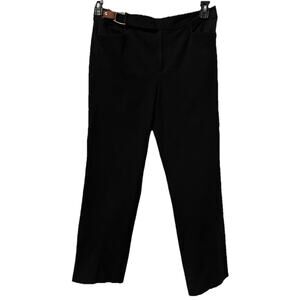 Lauren Ralph Lauren Pants Womens 12 Black Leather Strap Buckle Equestrian